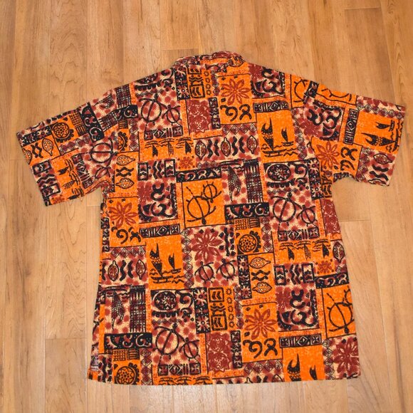 Kai-Veikau Hawaiian Style Button Up Print Shirt Sz XL - Picture 2 of 4